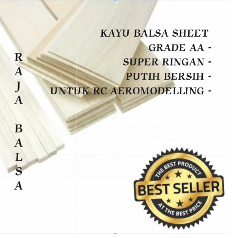 Thumbnail 3 2pcs Kayu Balsa sheet 7mm x 100mm x 1000mm