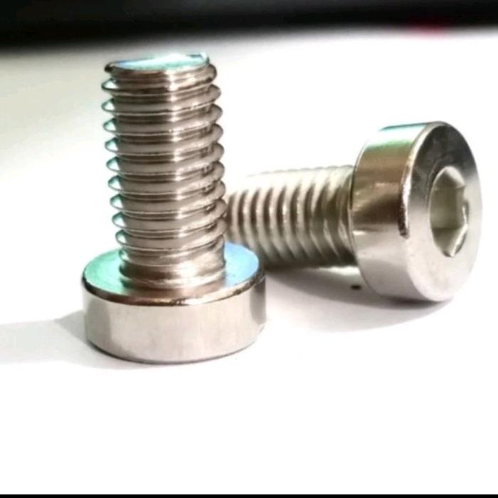 (1pcs) SS304 Baut Thin M3x12