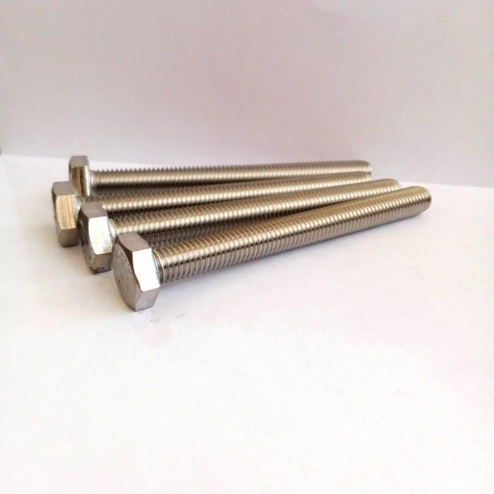 (1pcs) SS304 Baut Hex Bolt M8x90
