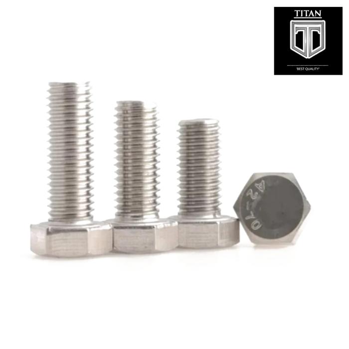 (1pcs) SS304 Baut Hex Bolt M5x25