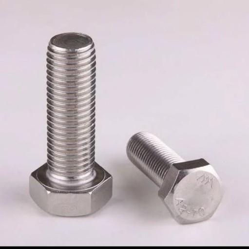 (1pcs) SS304 Baut Hex Bolt M5x45