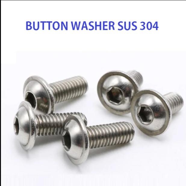 (1pcs) SS304 Baut Button Washer M3x5