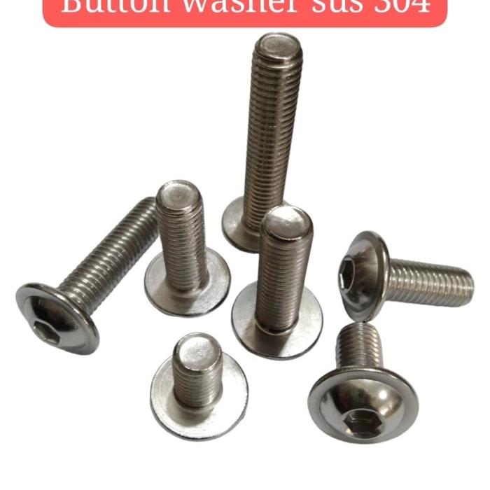 (1pcs) SS304 Baut Button Washer M5x6
