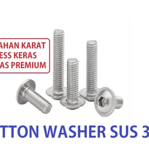 (1pcs) SS304 Baut Button Washer M6x40