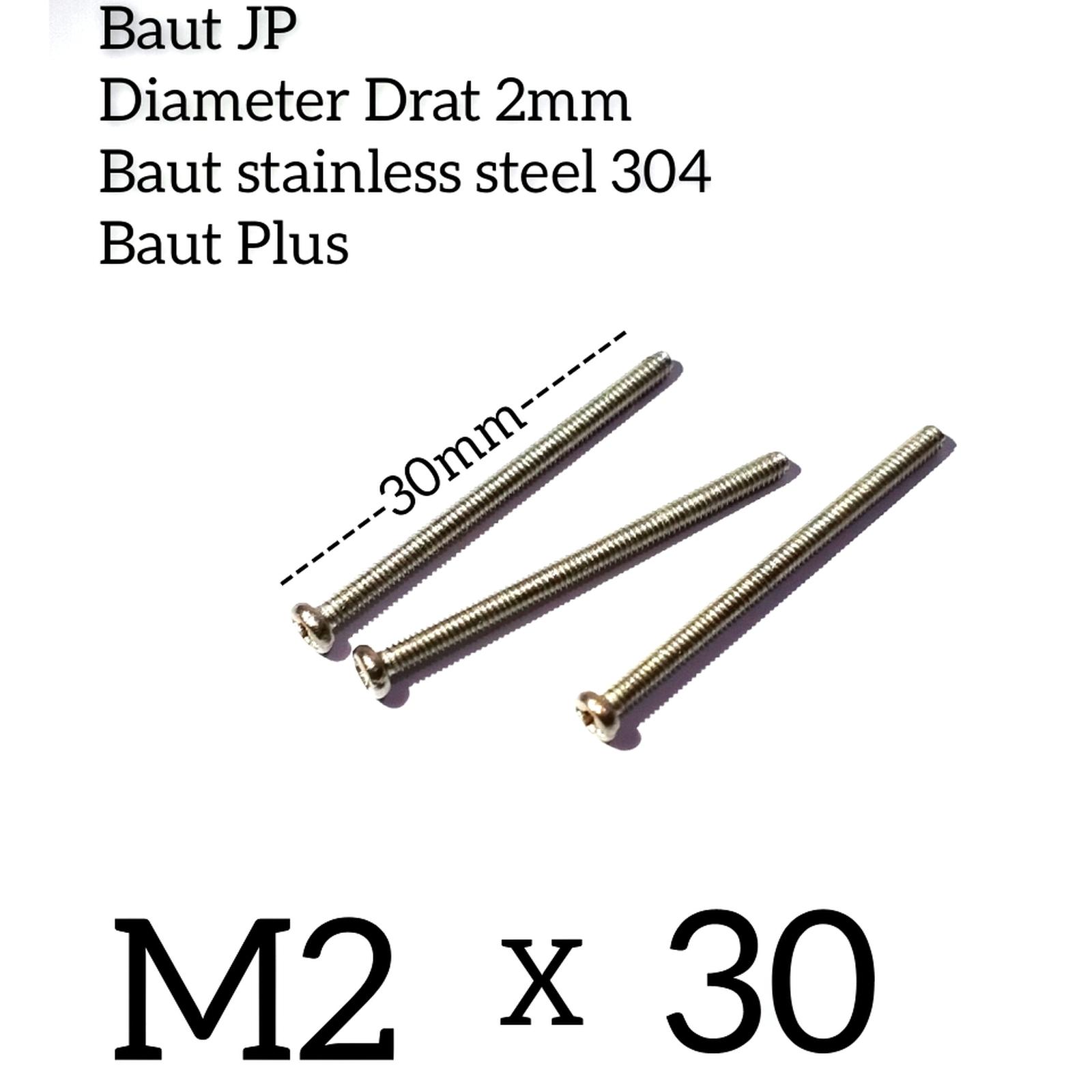 (1pcs) SS304 Baut Pan Philips M2x30