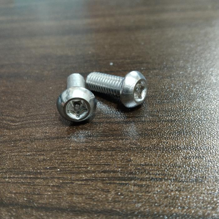 (1pcs) SS304 Baut Button Torq 5 Bintang M4 x 6