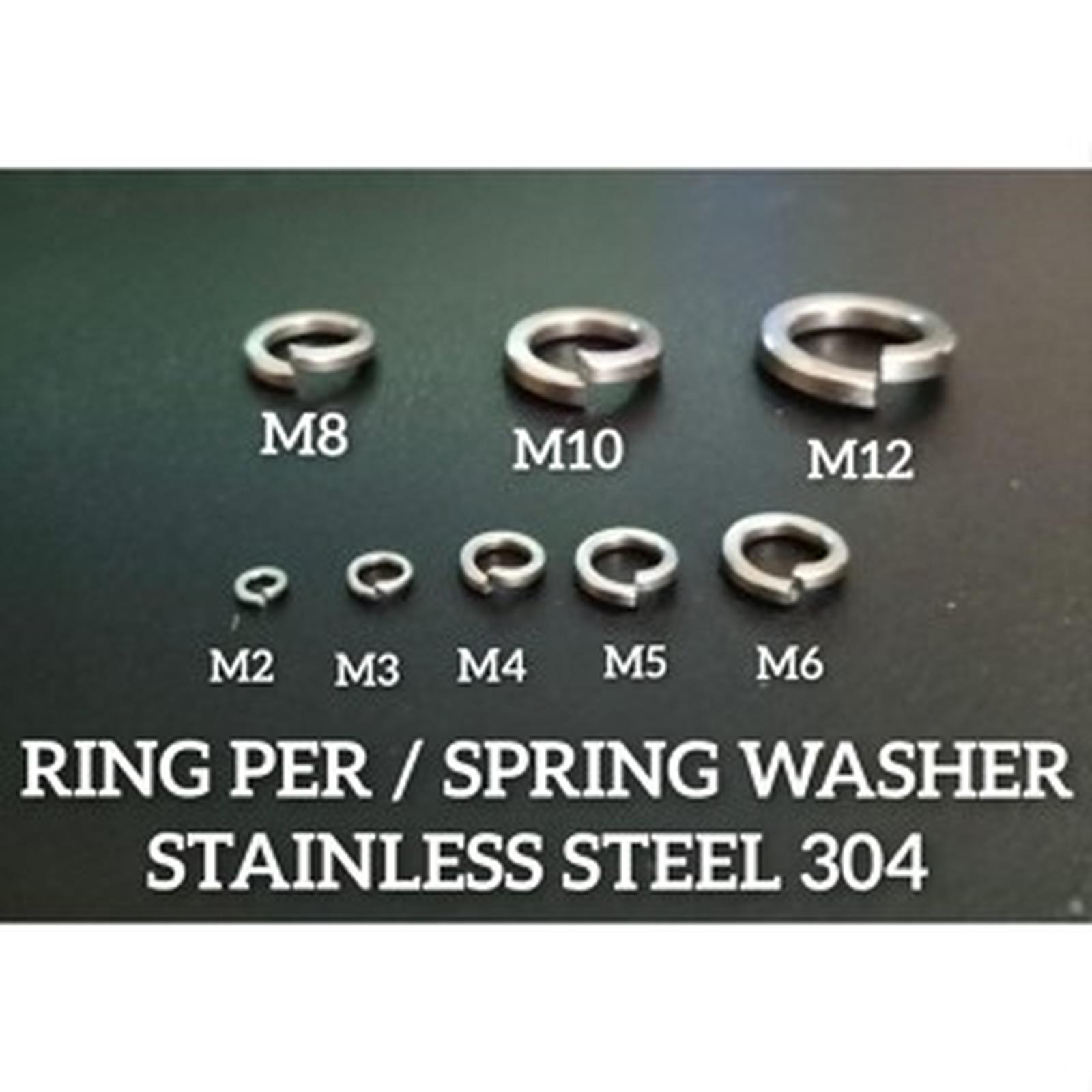 (1pcs) Stainless Steel 304 Ring Per / Spring Washer M10