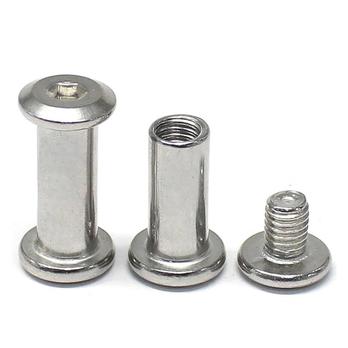 (1pcs) SS304 Hex Socket Chicago Screw M5x8