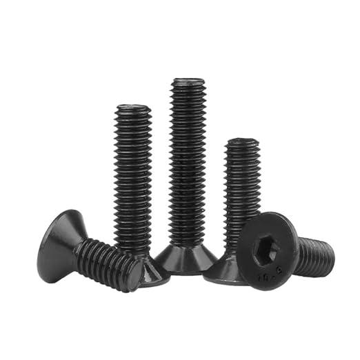 (1pcs) Baut Countersunk Carbon Steel Hitam M3x10