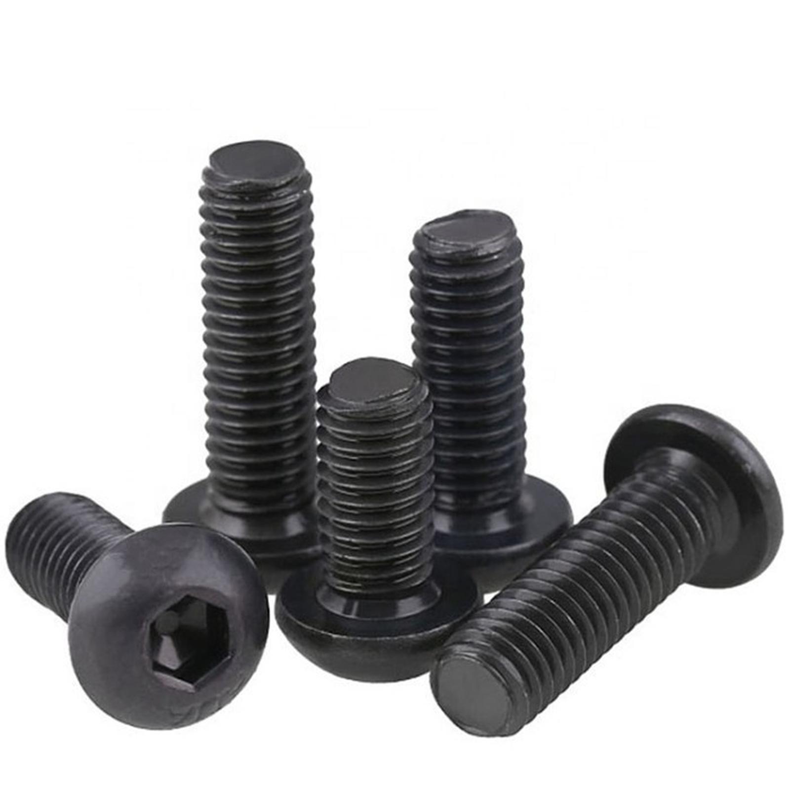 (1pcs) Baut Button Carbon Steel Hitam M4x8