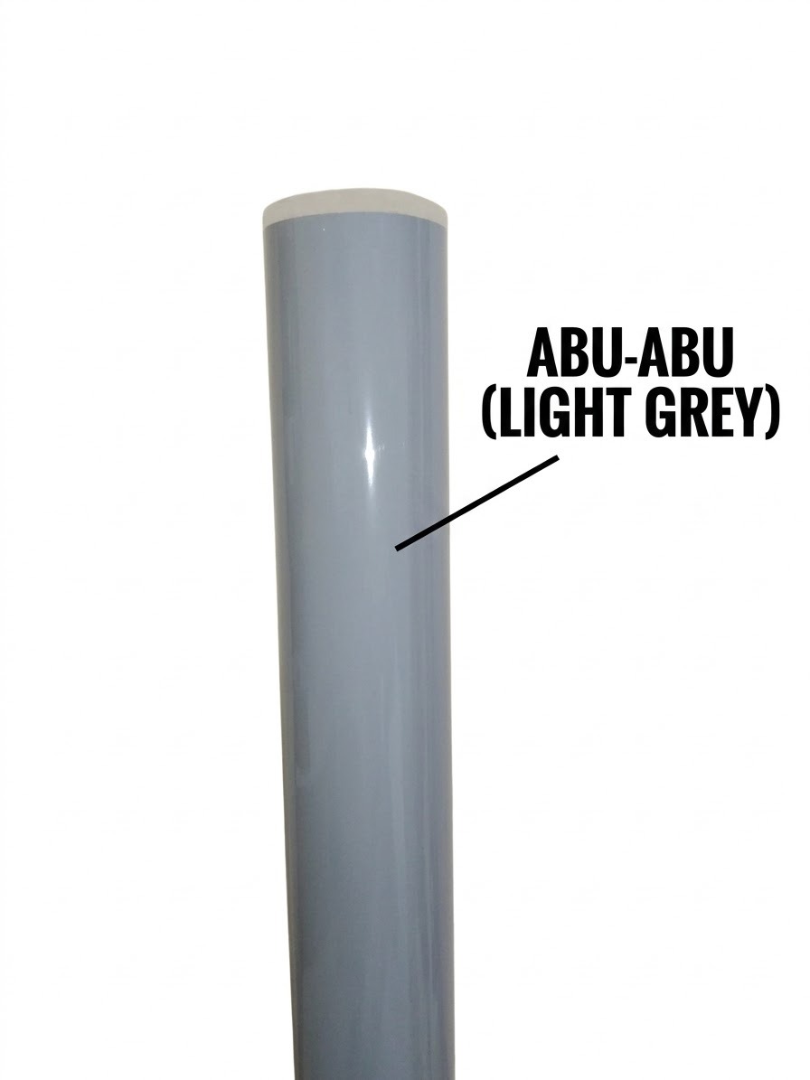 Monokote Covering Film solid abu-abu light grey Plastik Cover Pesawat